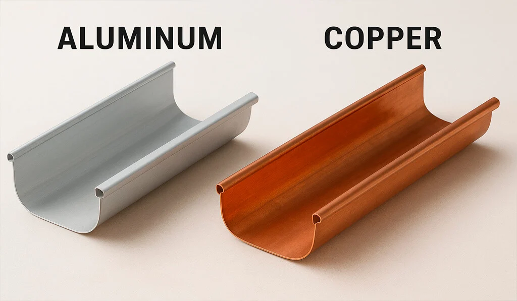 Copper vs. Aluminum Gutters Difference