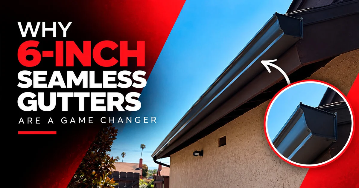 6" K-style Gutter installation in San Diego,CA